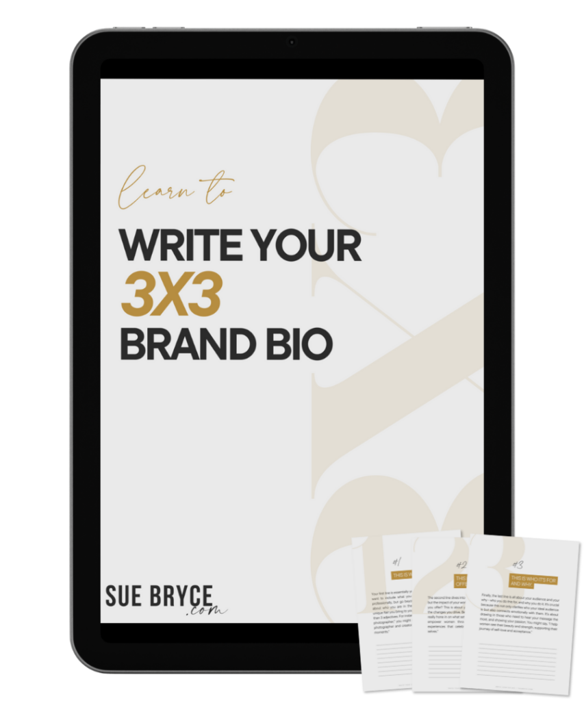 Write Your 3x3 Free Guide Sue Bryce